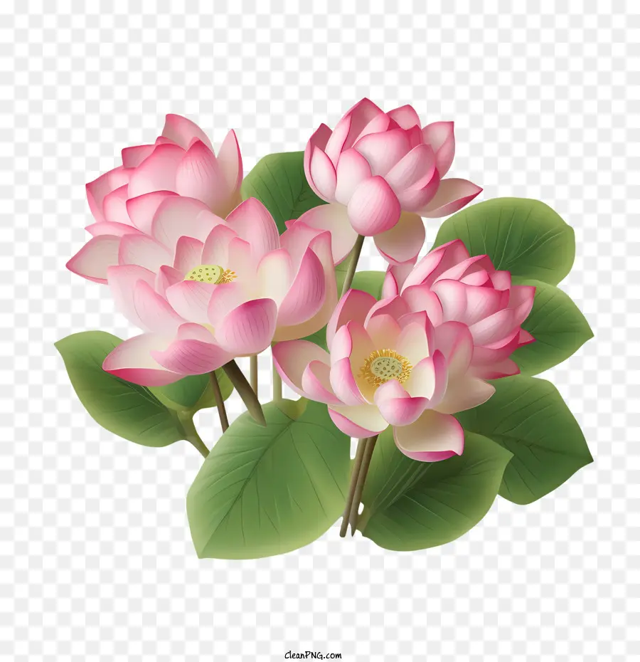 Bunga Teratai，Bunga Merah Muda PNG
