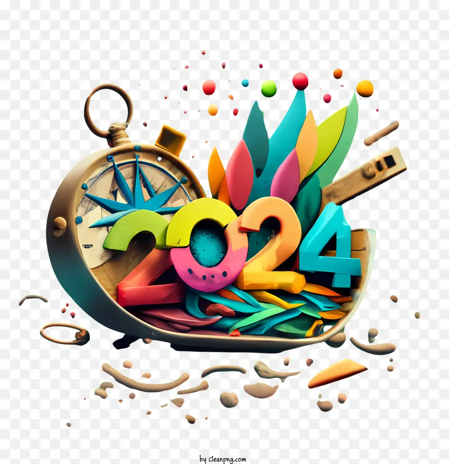 2024 Tahun Baru，Selamat Tahun Baru PNG