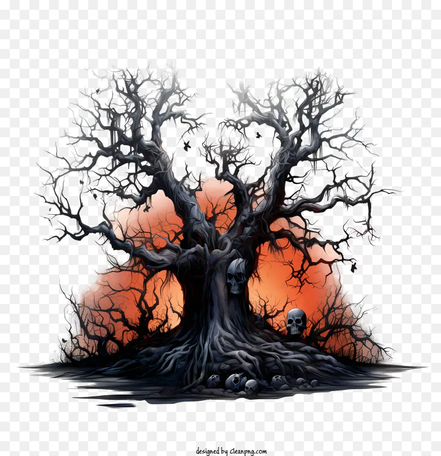 Halloween Pohon，Pohon PNG