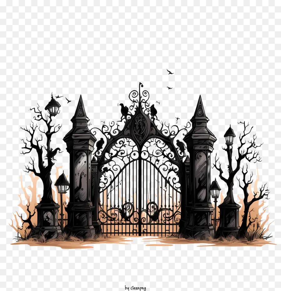 Halloween Graveyard，Gothic PNG