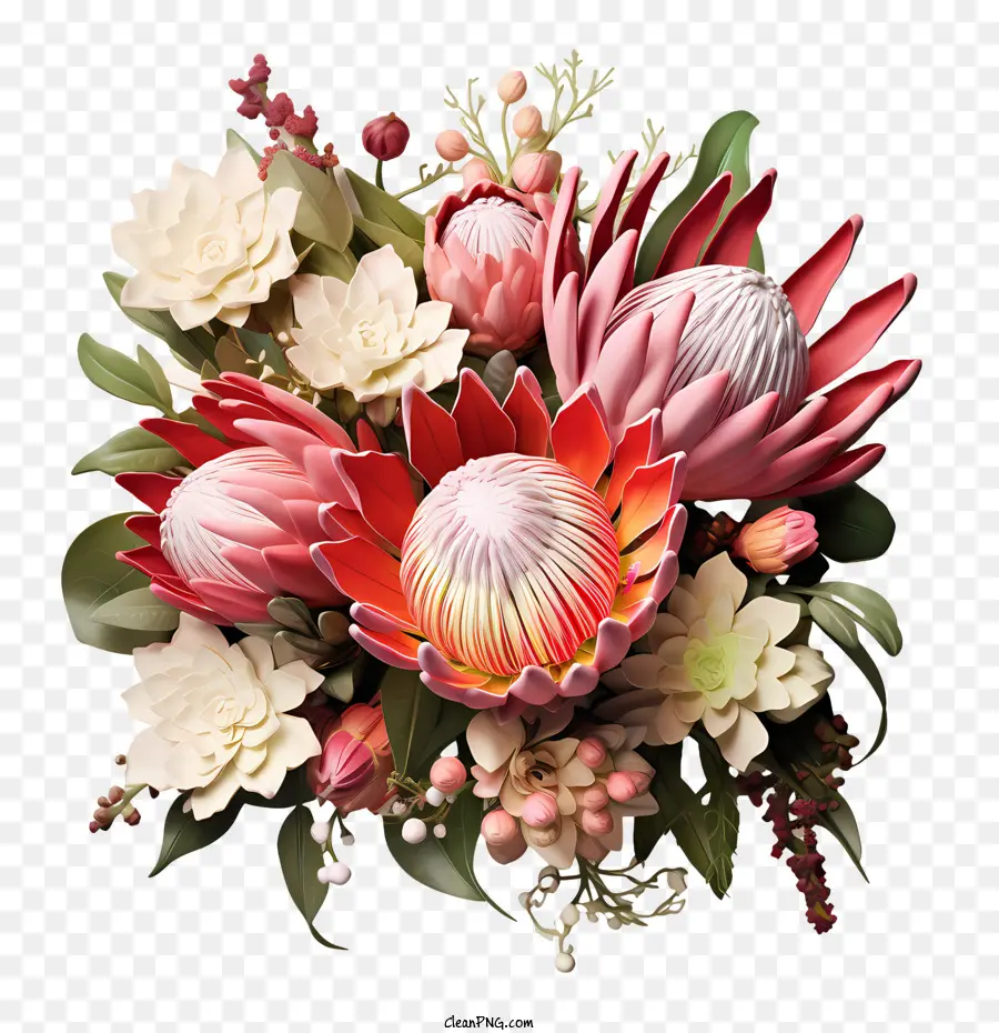 Protea Bunga，Bunga Merah Muda PNG