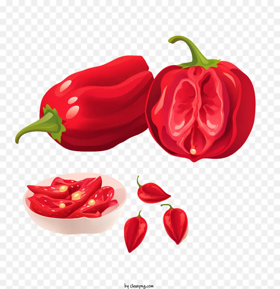 Jalapeno，Paprika Merah PNG