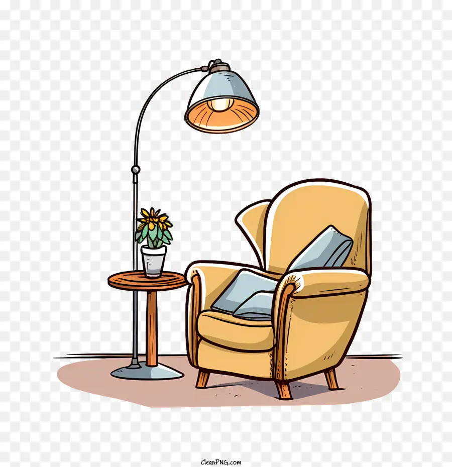 Sofa Dan Lampu，Kursi PNG