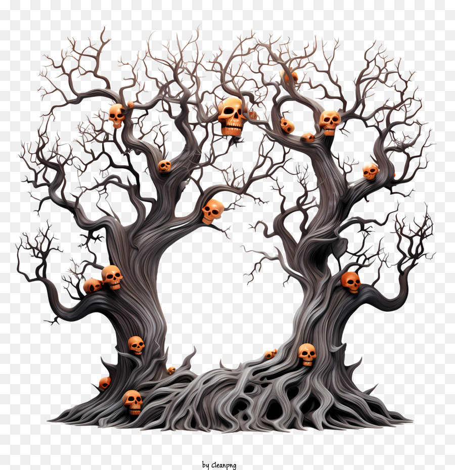 Halloween Pohon Seram Menakutkan Gambar Png