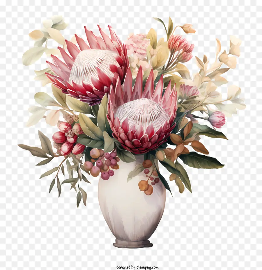 Protea Bunga，Karangan Bunga PNG