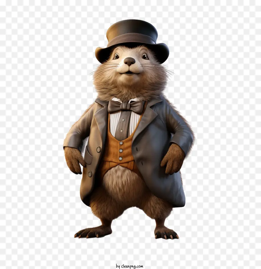 Hari Groundhog，Hewan Berjas PNG