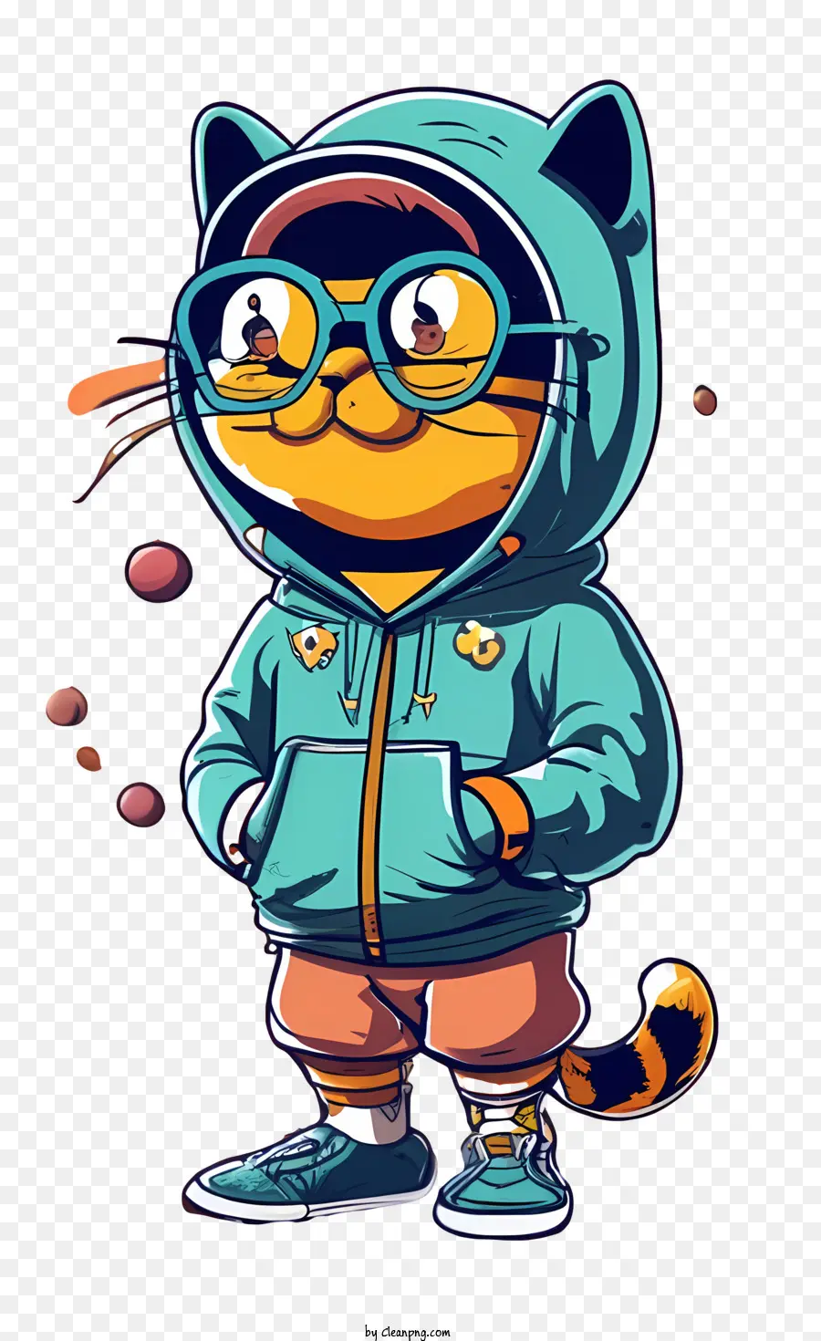 Kucing Kartun，Kucing Kartun Dengan Hoodie PNG