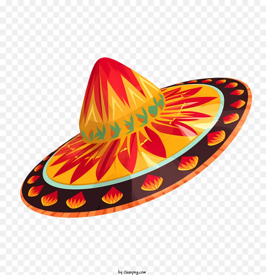 Meksiko Sombrero，Topi Berwarna Warni PNG
