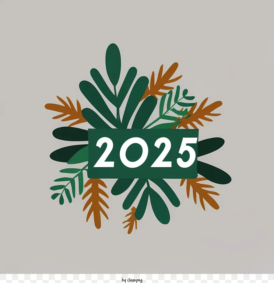2025 Selamat Tahun Baru，Tropical Daun PNG