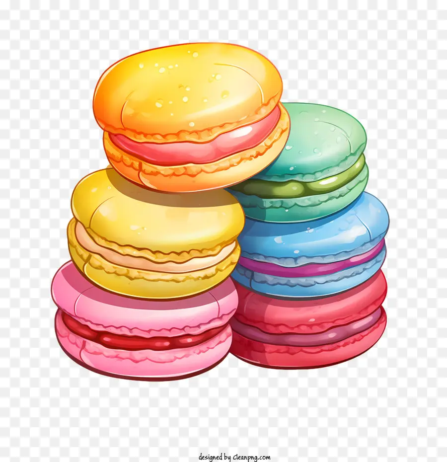 Hari Makaroni，Macaron Berwarna Warni PNG