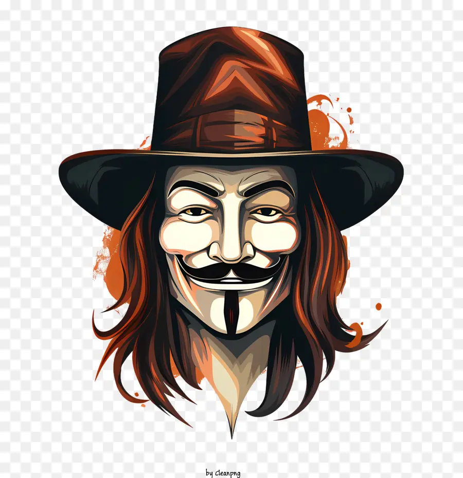 Hari Guy Fawkes，Topeng Guy Fawkes PNG