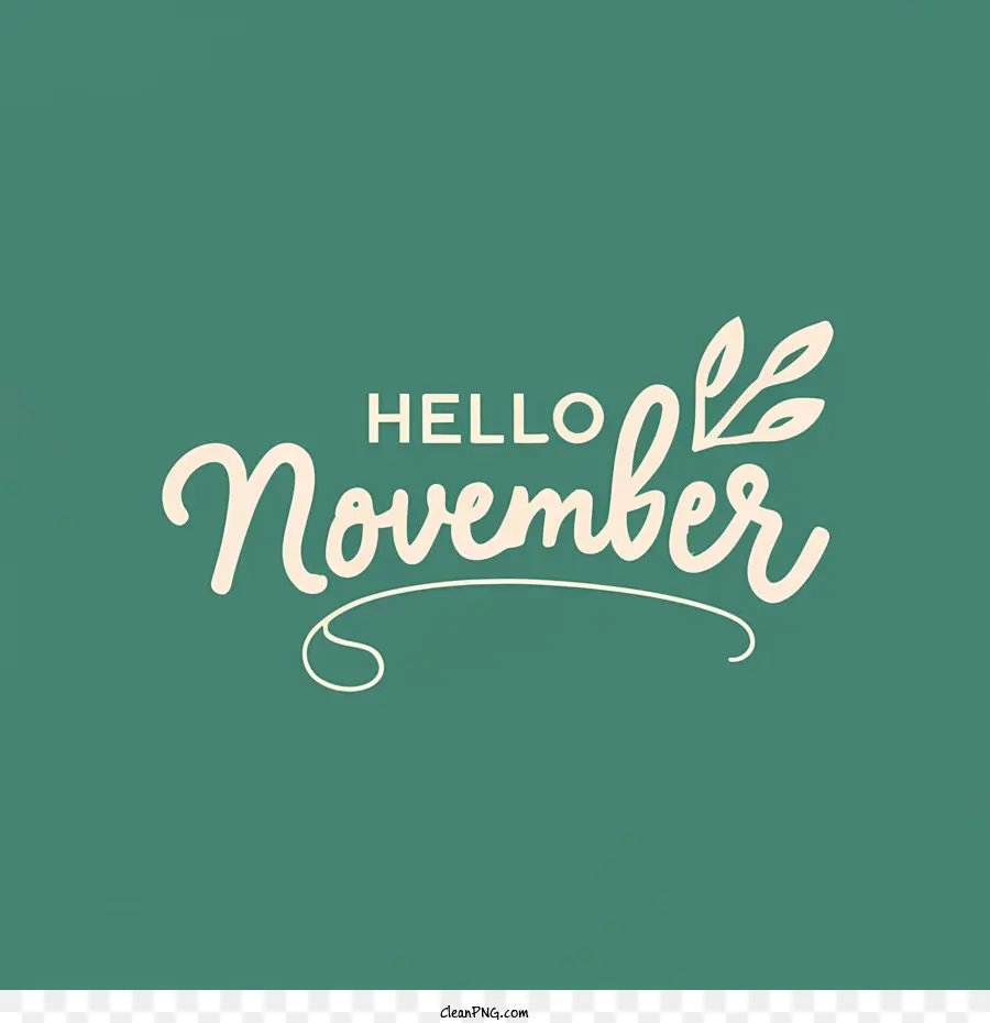 Halo November，Tangan Huruf PNG