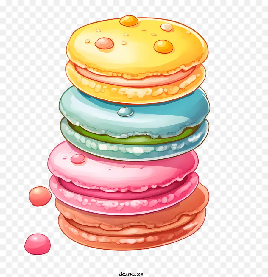 Hari Makaroni，Macaron Berwarna Warni PNG