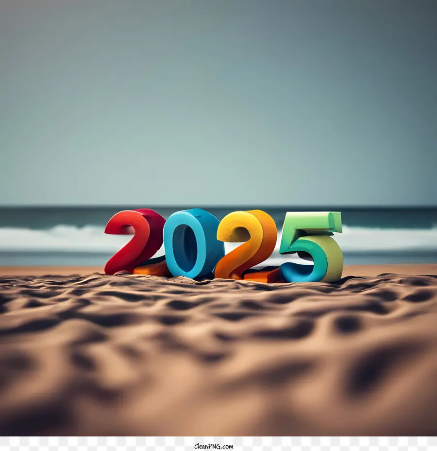 2025 Selamat Tahun Baru，2025 Word Art PNG