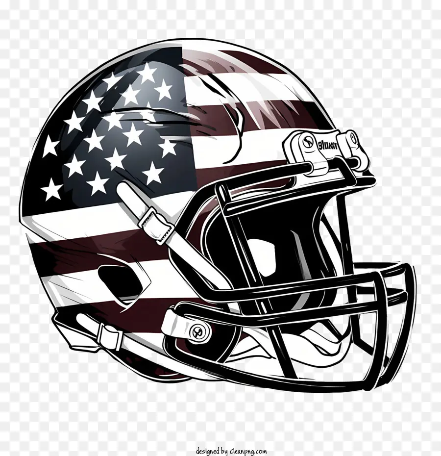 Helm Sepak Bola，Bendera Amerika PNG