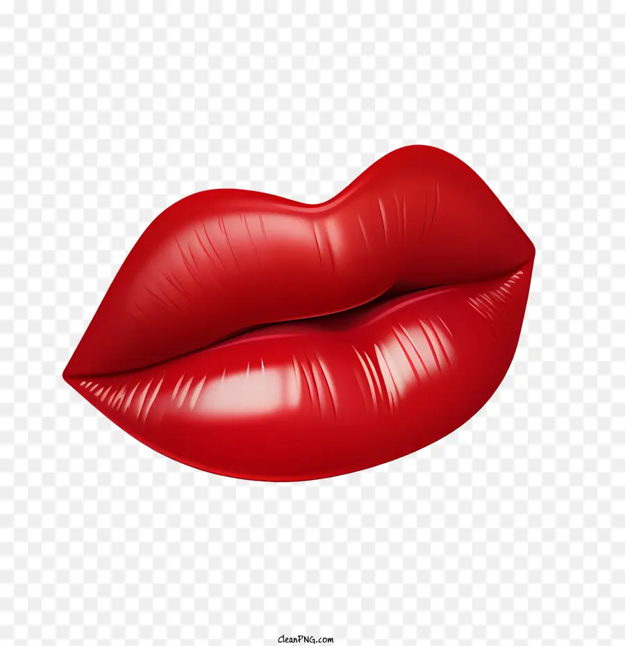 Bibir Merah，Bibir Mengkilap PNG