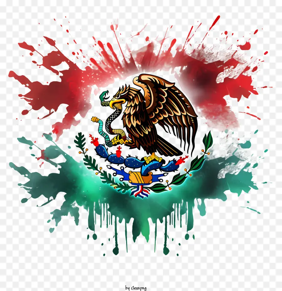 Meksiko Hari Kemerdekaan，Bendera PNG