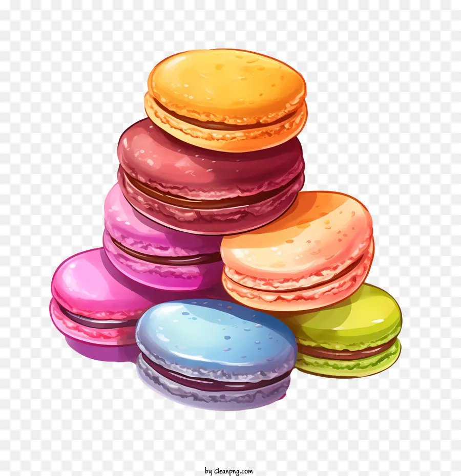 Hari Makaroni，Macaron Berwarna Warni PNG