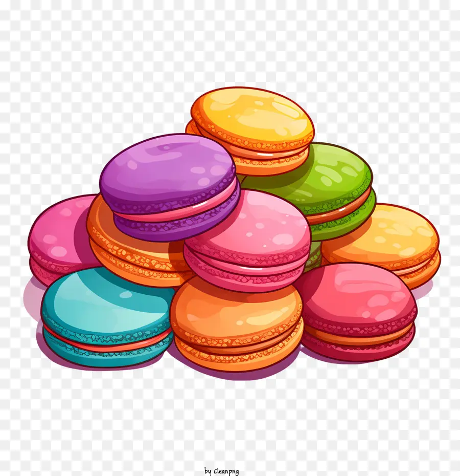 Hari Makaroni，Macaron Berwarna Warni PNG