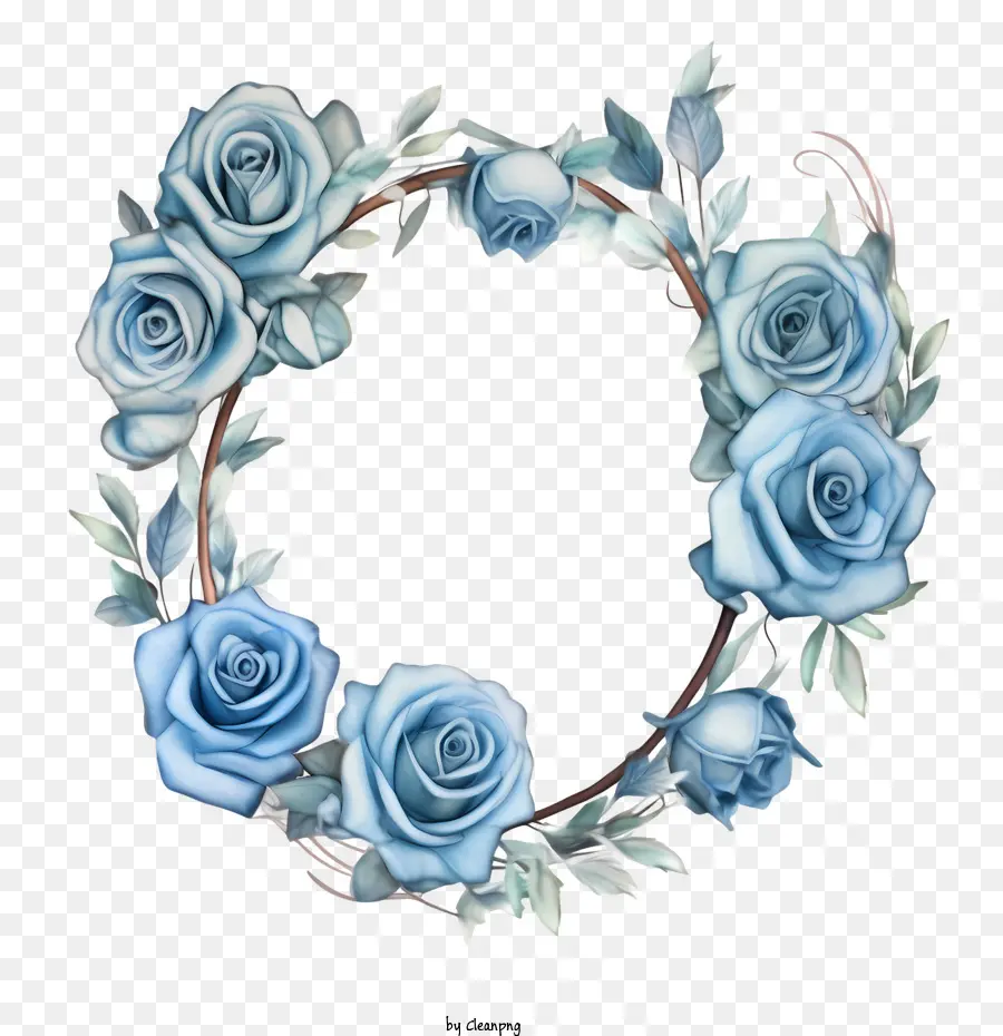 Karangan Bunga Mawar，Mawar Biru PNG