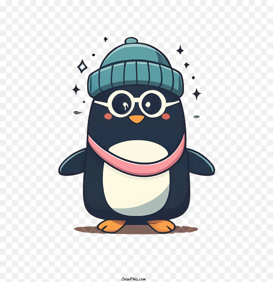 Penguin Yang Lucu，Penguin Dengan Beanie PNG