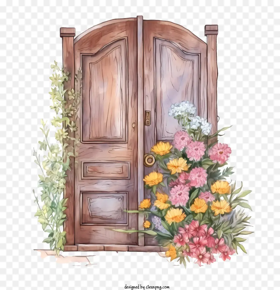 Pintu Kayu，Bunga PNG