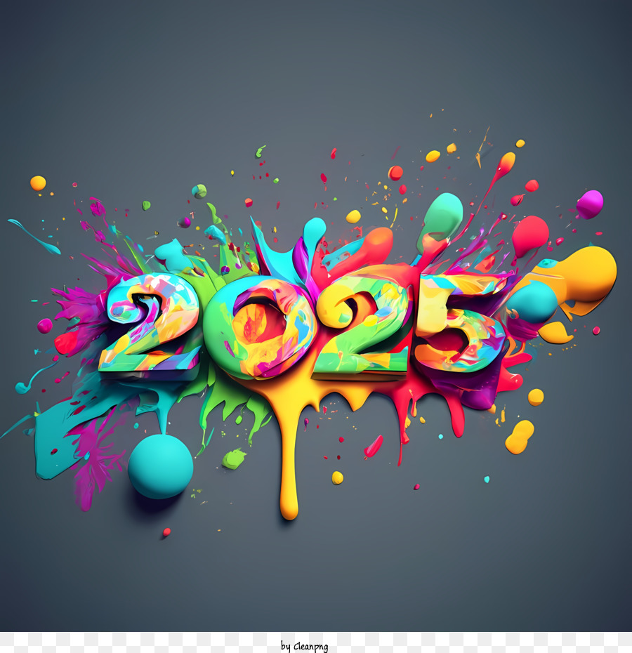 2025 Selamat Tahun Baru, 2025 Word Art, Kumuh gambar png