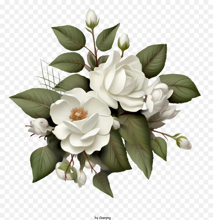 Bunga Mawar Putih，Bunga PNG