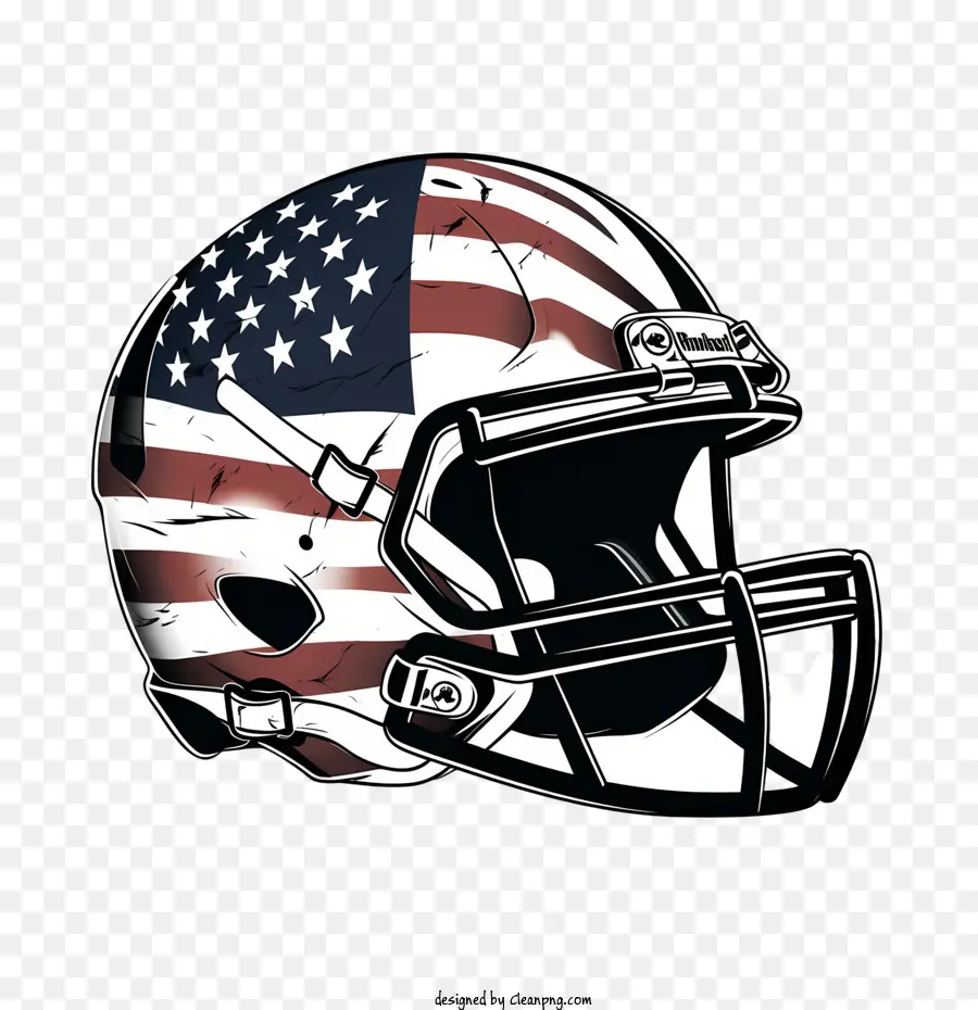 Helm Sepak Bola，Bendera Amerika PNG