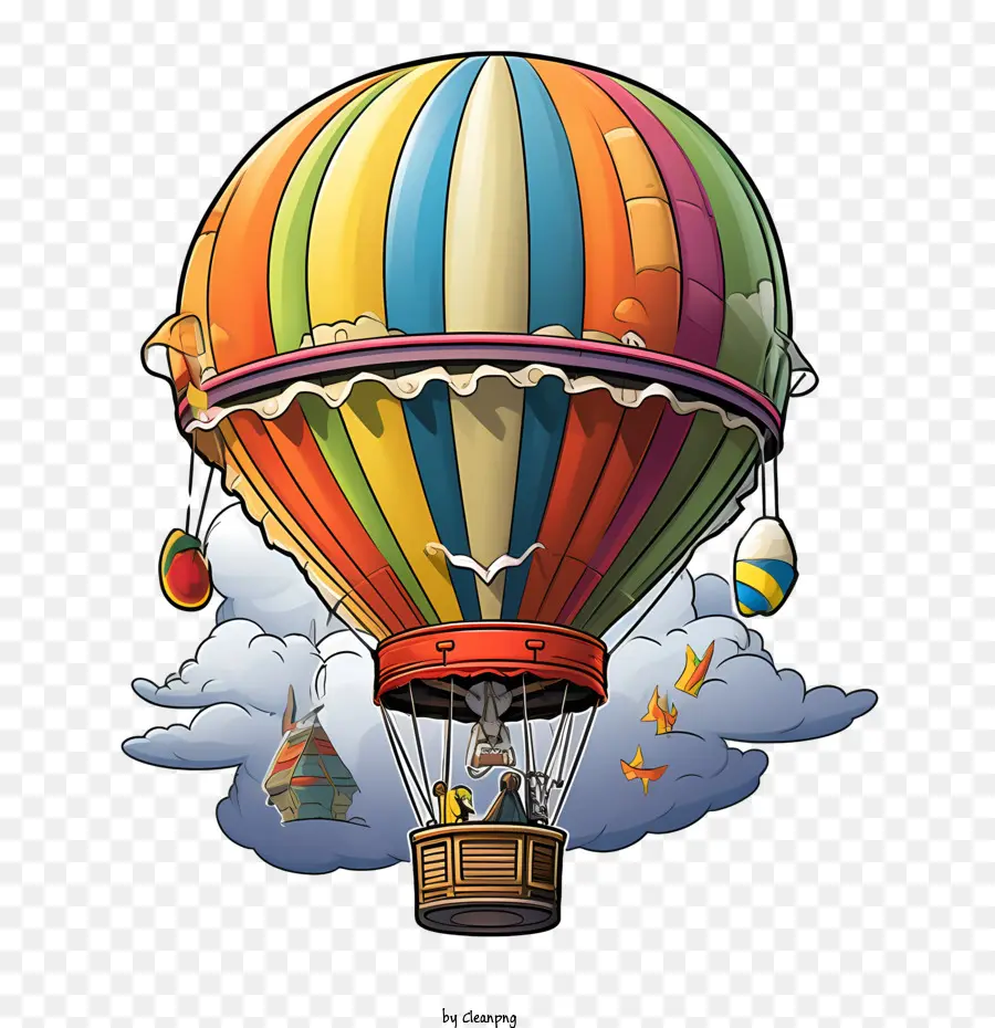 Balon Udara Panas，Terbang PNG