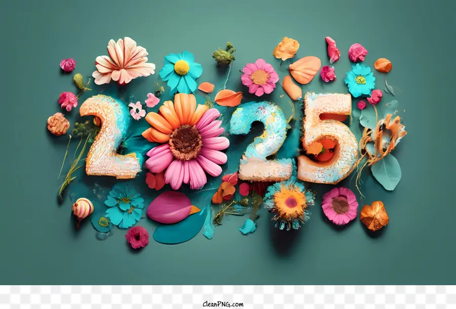 2025 Selamat Tahun Baru，Angka PNG