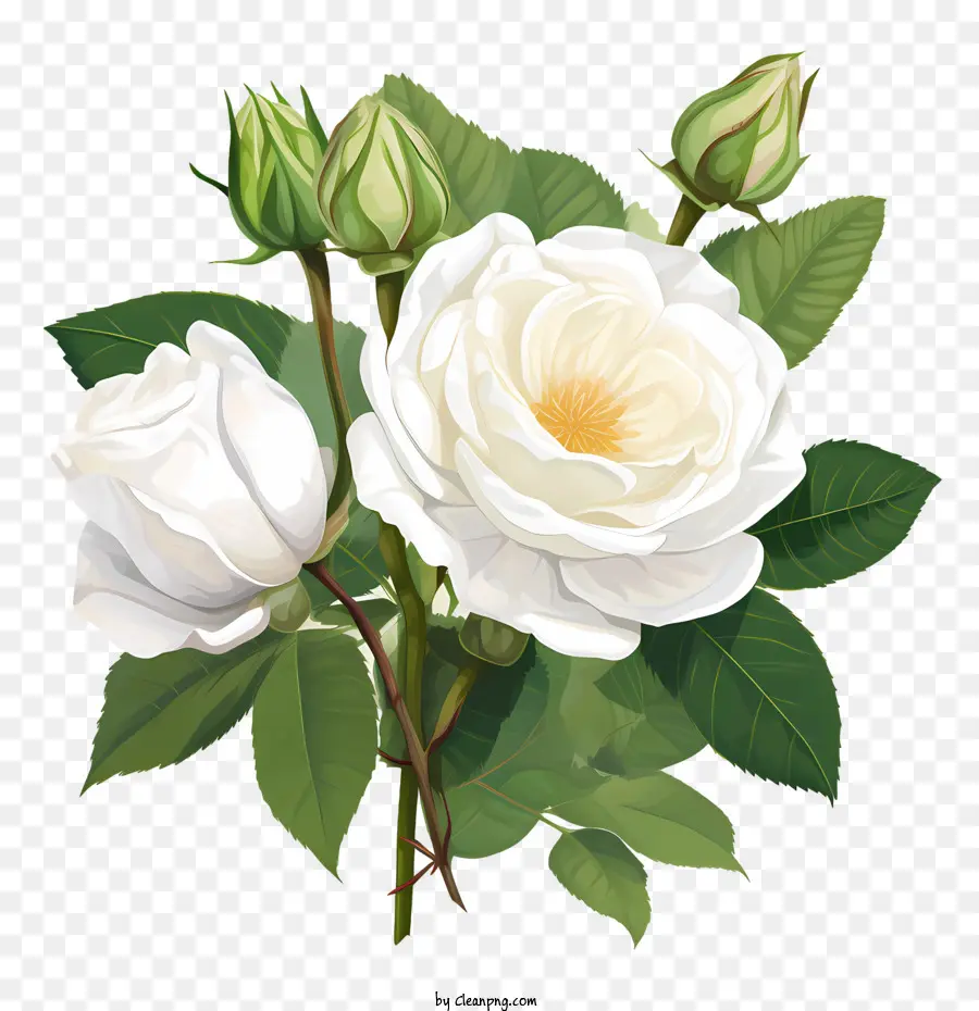 Bunga Mawar Putih，Mawar Putih PNG