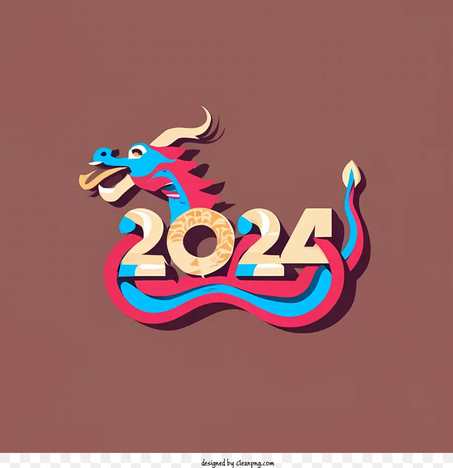 Selamat Tahun Baru 2024，Naga 2024 PNG