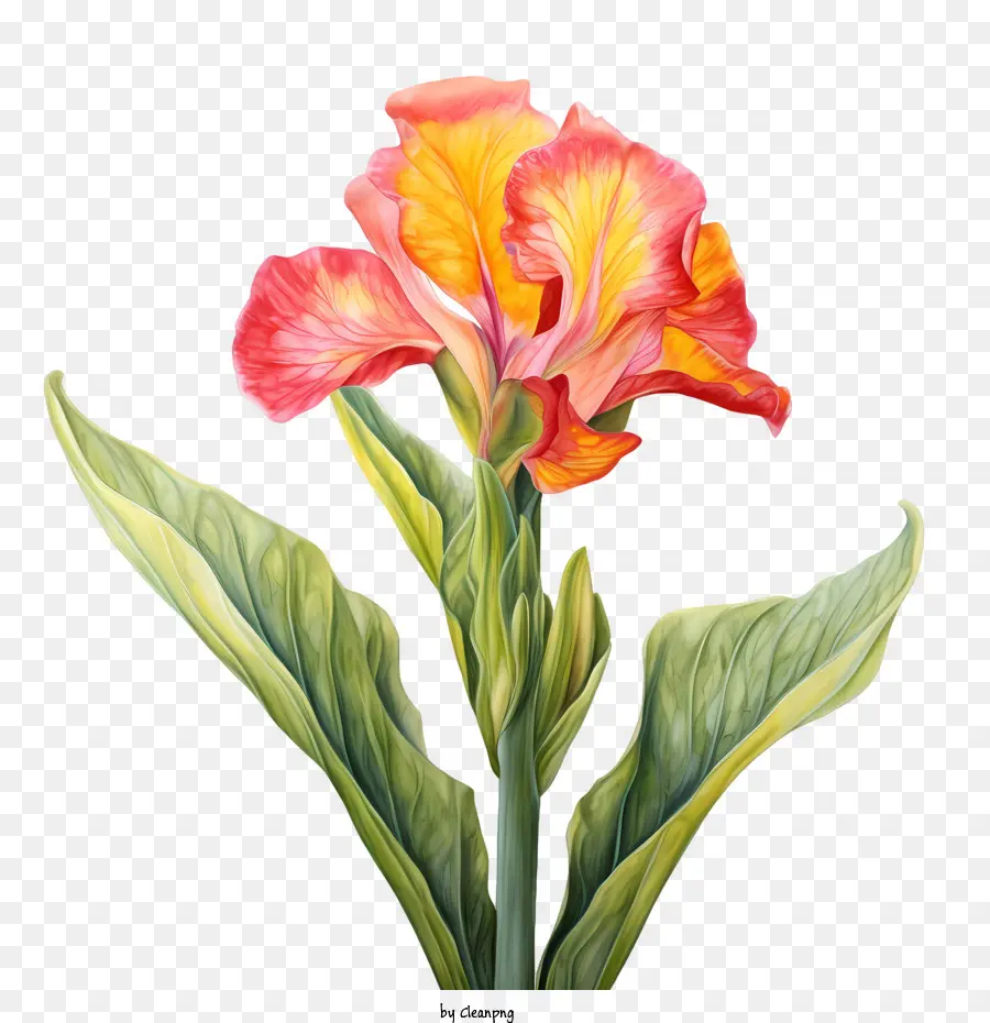 Canna Indica，Bunga Merah PNG