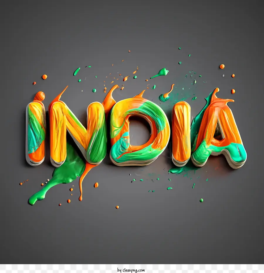 India，Teks India PNG