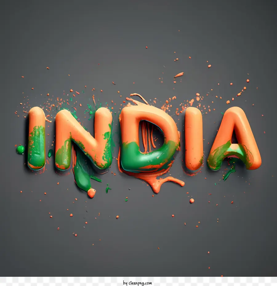 India，Teks India PNG