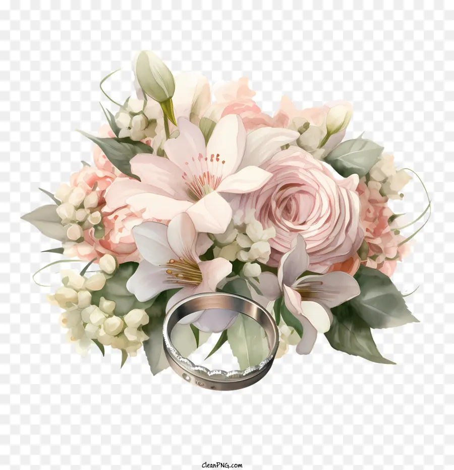 Pernikahan Karangan Bunga，Karangan PNG