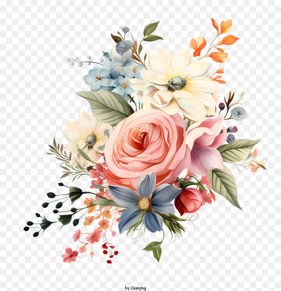 Desain Undangan Bunga Pernikahan，Bunga Merah Muda PNG