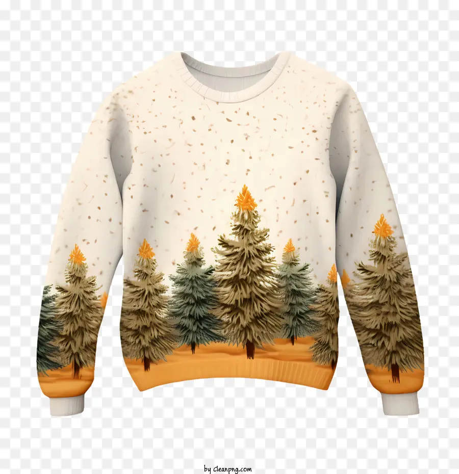 Sweater Natal，Desain Pohon PNG