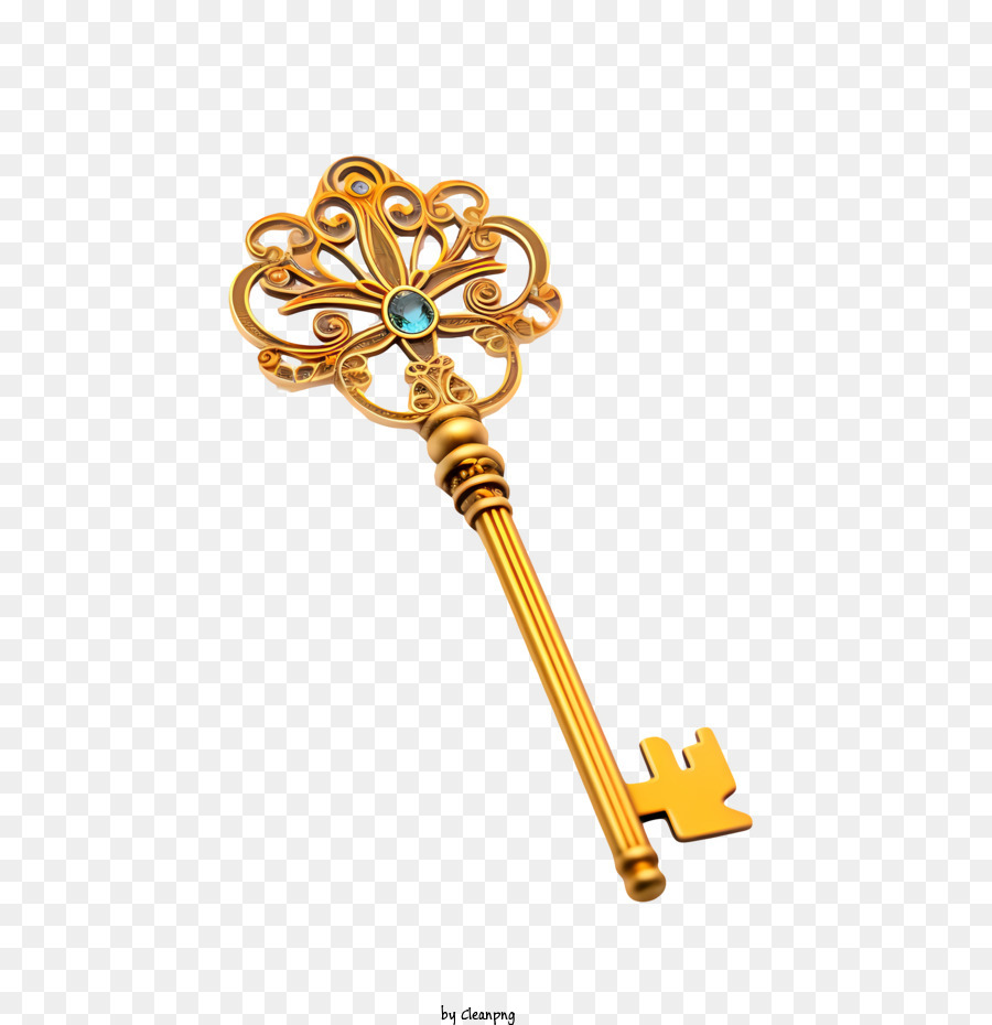 Kunci Emas，Desain Yang Rumit PNG