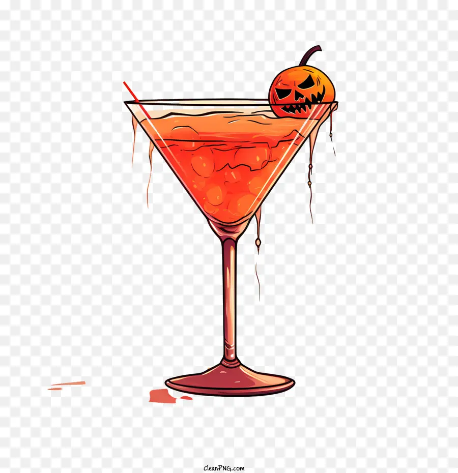 Koktail Halloween，Labu Kuning PNG