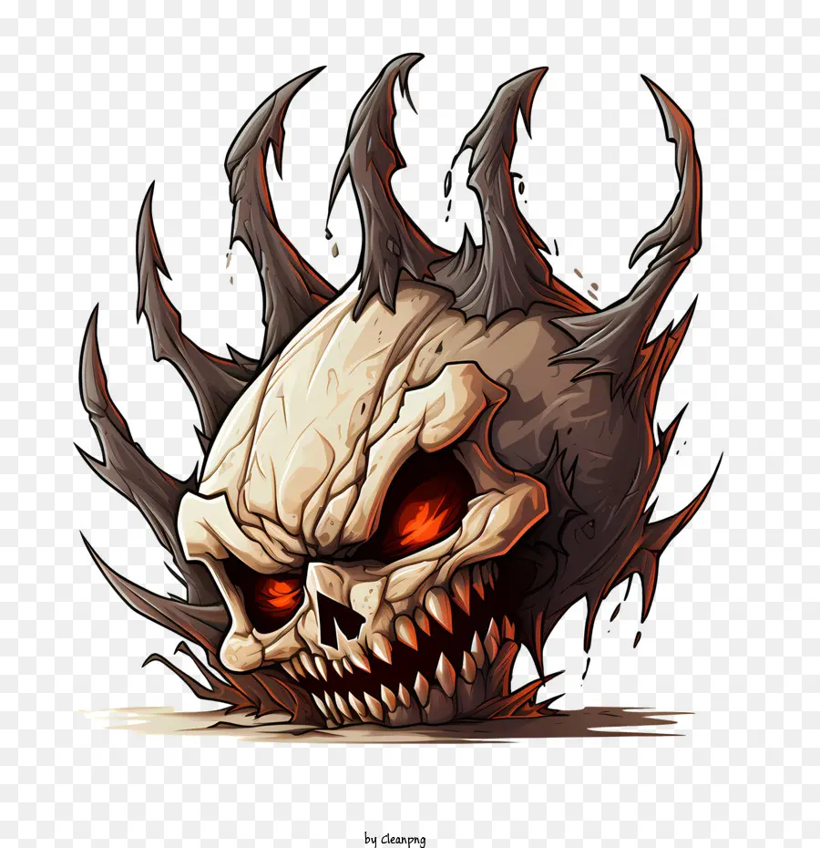 Halloween Claw，Tengkorak PNG