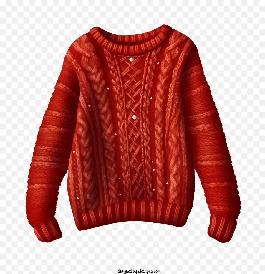 Sweter Natal，Sweter Merah PNG