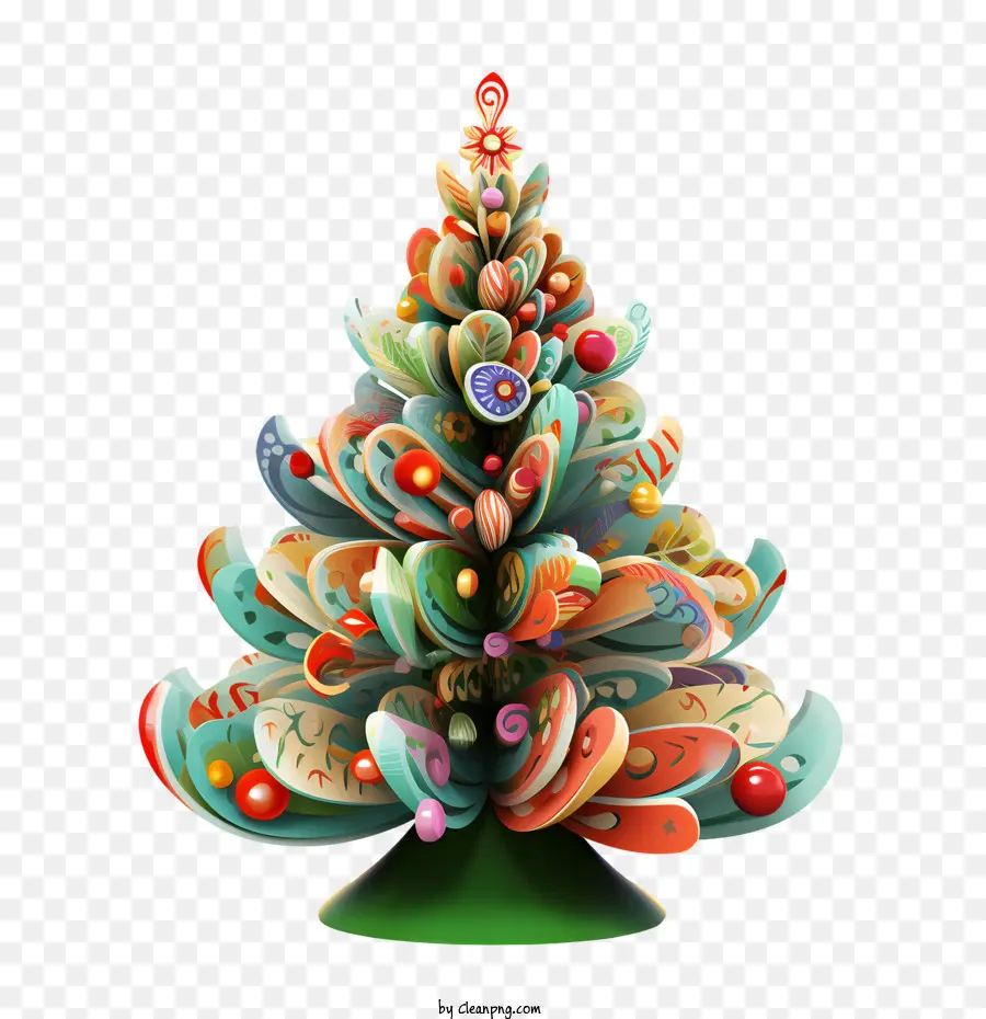 Pohon Natal，Warna Warni PNG