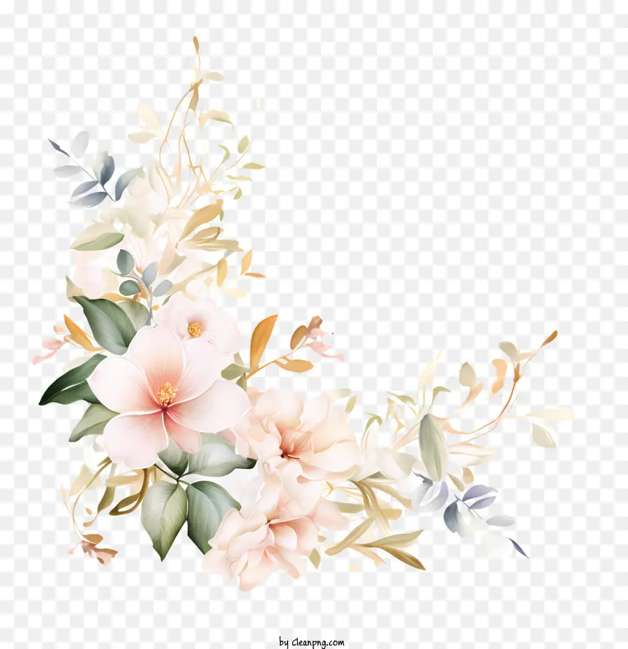 Desain Undangan Bunga Pernikahan，Bunga PNG