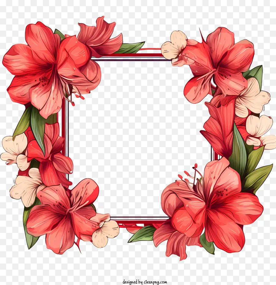Bunga Amaryllis，Bunga Bunga Merah PNG