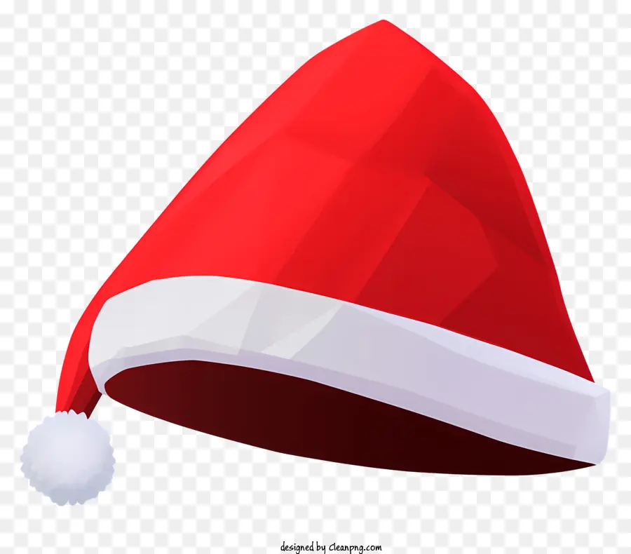 Topi Santa Merah，Bulu Putih PNG