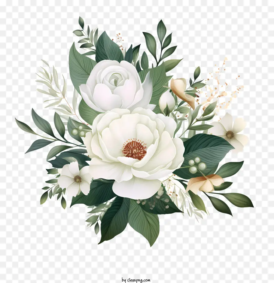 Seni Bunga Pernikahan，Mawar Putih PNG