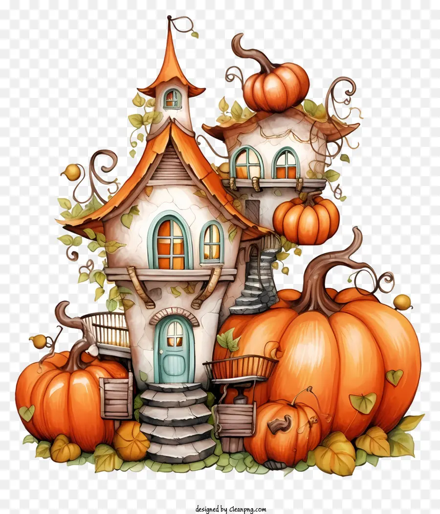 Rumah Menara Jam，Rumah Halloween Yang Lucu PNG