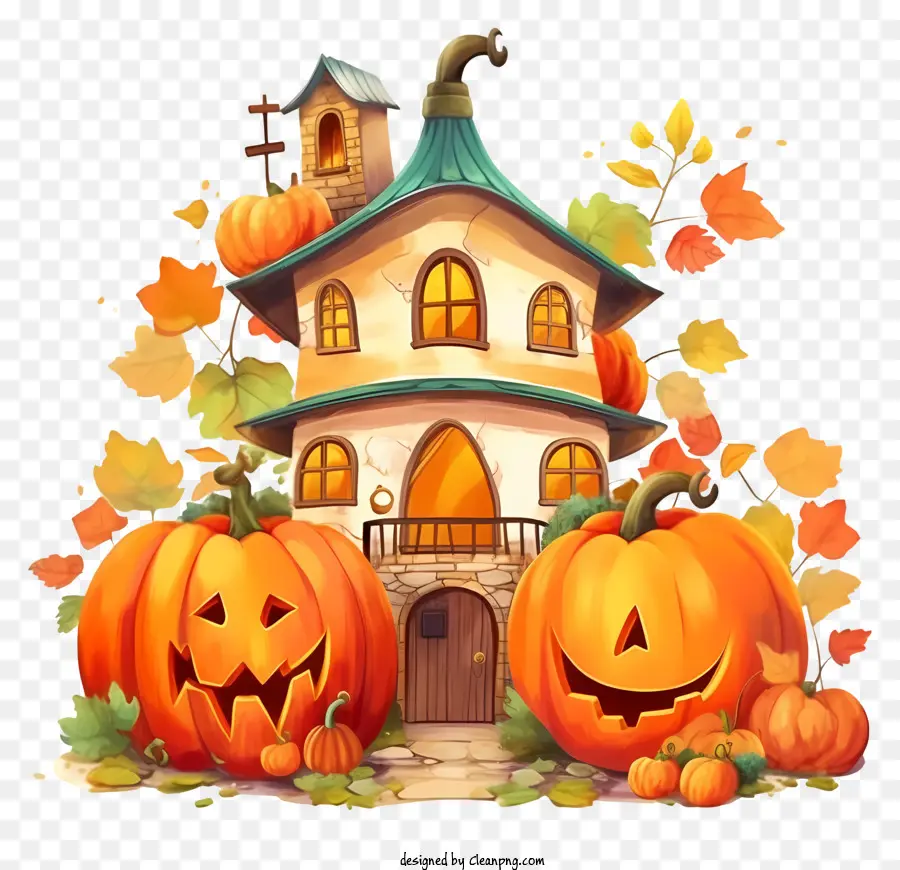 Rumah，Rumah Halloween Yang Lucu PNG